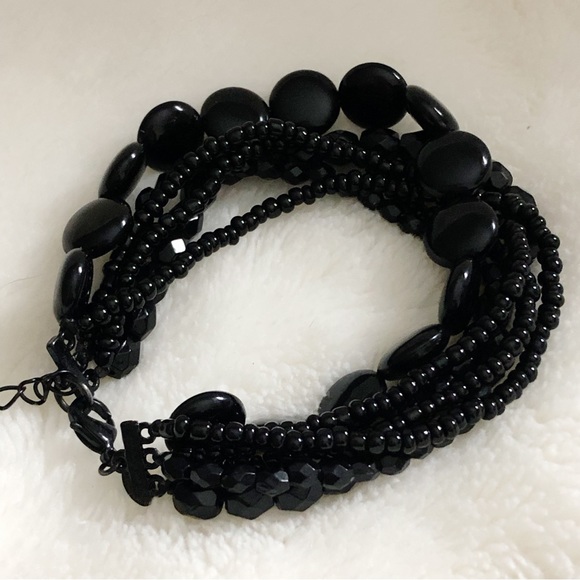 PREMIER DESIGNS Boho Black Multi-Strand Beaded Bracelet - Picture 3 of 12